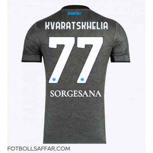 SSC Napoli Khvicha Kvaratskhelia #77 Tredjeställ 2024-25 Kortärmad